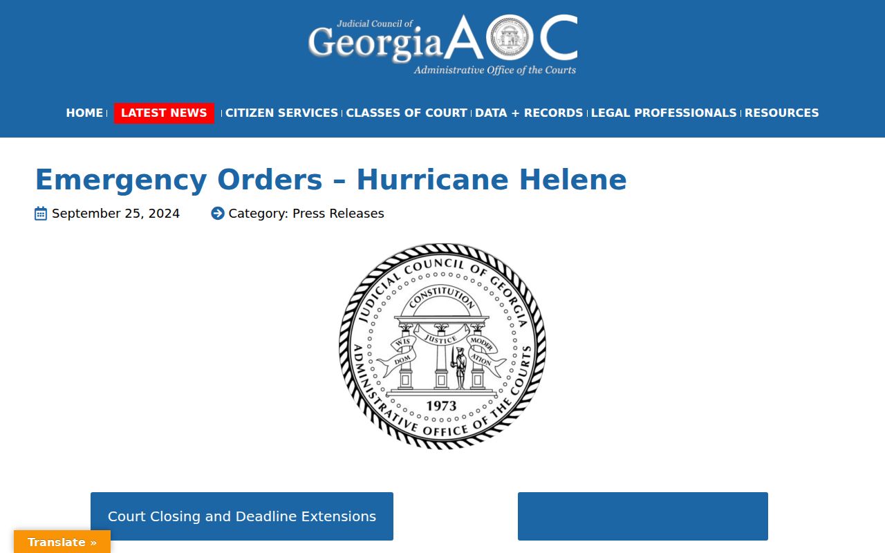 Washington County court dates emergency order archive