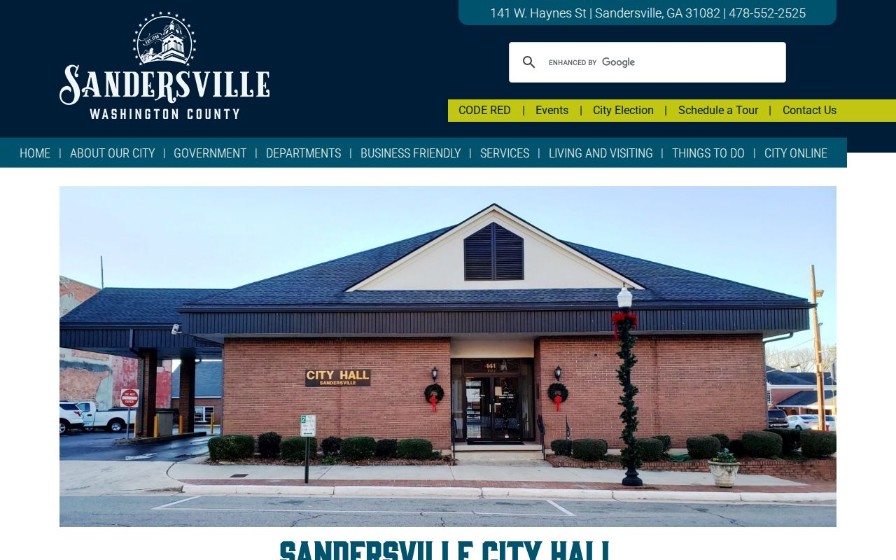 Sandersville municipal court docket contact page